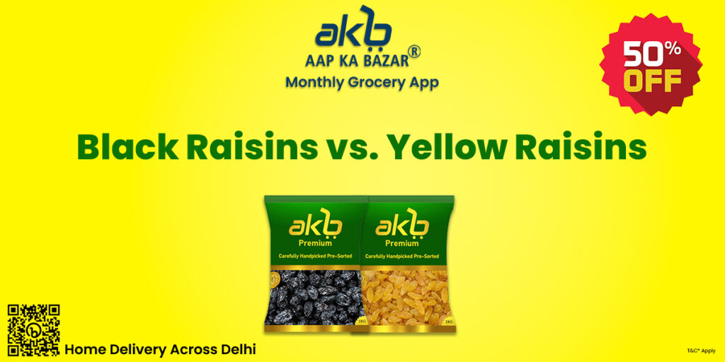 Black Raisins vs. Yellow Raisins: Differences and Similarities