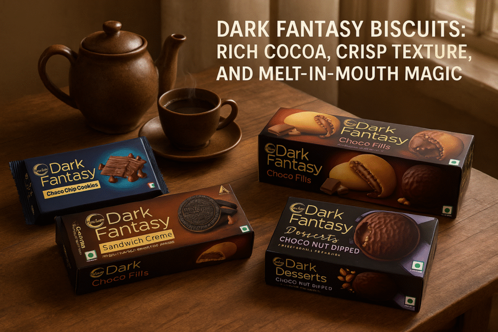 Dark Fantasy Biscuits: Rich Cocoa, Crisp Texture, and Melt-in-Mouth Magic