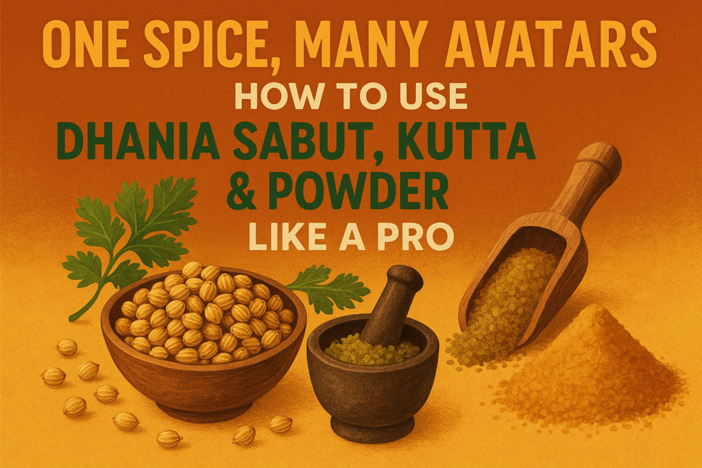 One Spice, Many Avatars: How to Use Dhania Sabut, Kutta & Powder Like a Pro