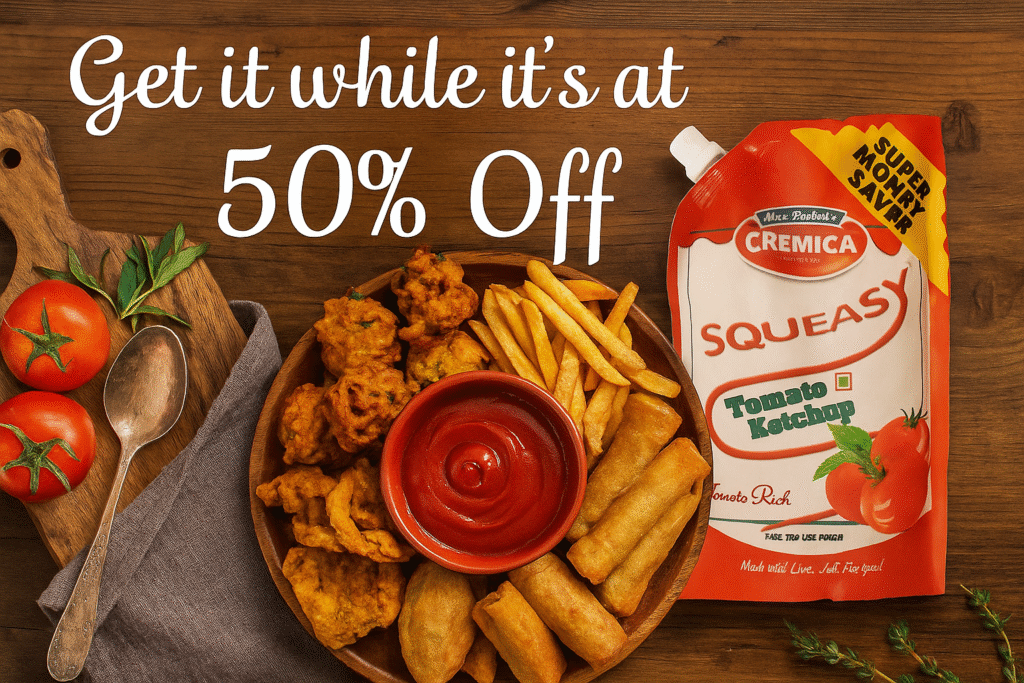 Squeeze the Savings: Cremica Squeasy Tomato Ketchup 900g Now at Half Price
