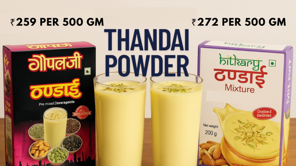 Gopal Ji Thandai 1Kg Price vs. Hitkari Thandai 500 Gm Price – A Refreshing Summer Showdown