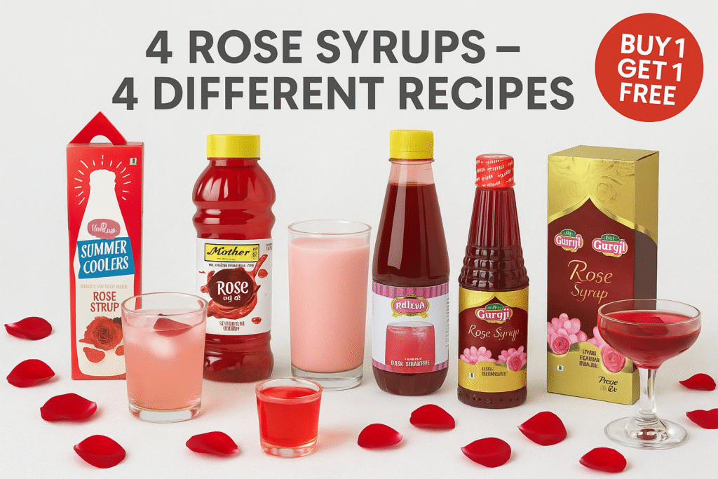 Top 4 Must-Try Recipes Using Mother’s Recipe, Haldiram’s, Guruji & Kaleva Rose Syrups