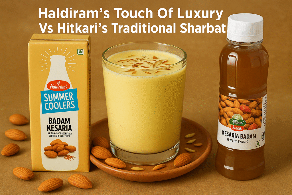Haldiram Summer Coolers Badam Kesaria Syrup Vs Hitkary Shahi Kesaria Badam Sharbat