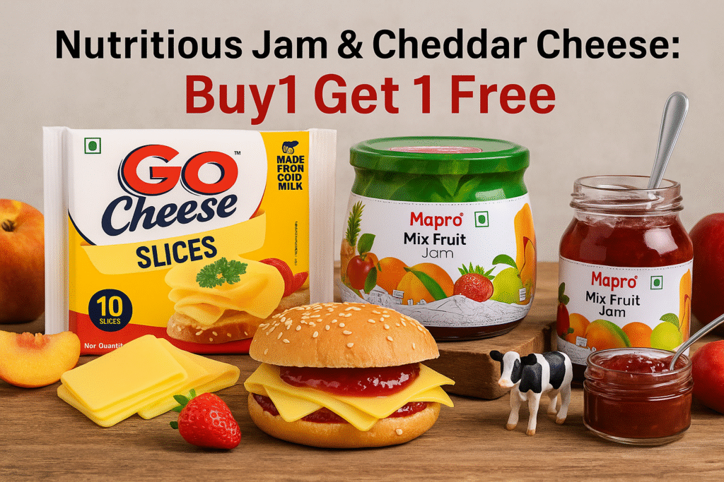Sandwich Essentials: Go Cheese Slices & Mapro Jam Buy 1 Get 1 Free*