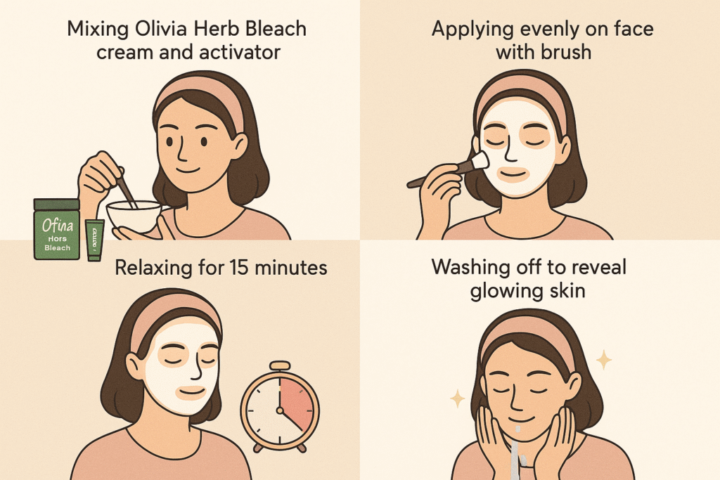 Olivia-Herbal-Face-Bleaching-Steps