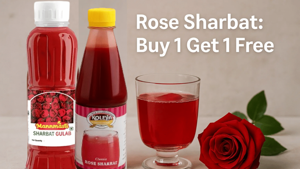 BOGO Offers on Mannmasti Gulab Sharbat & Kaleva Rose Sharbat Price