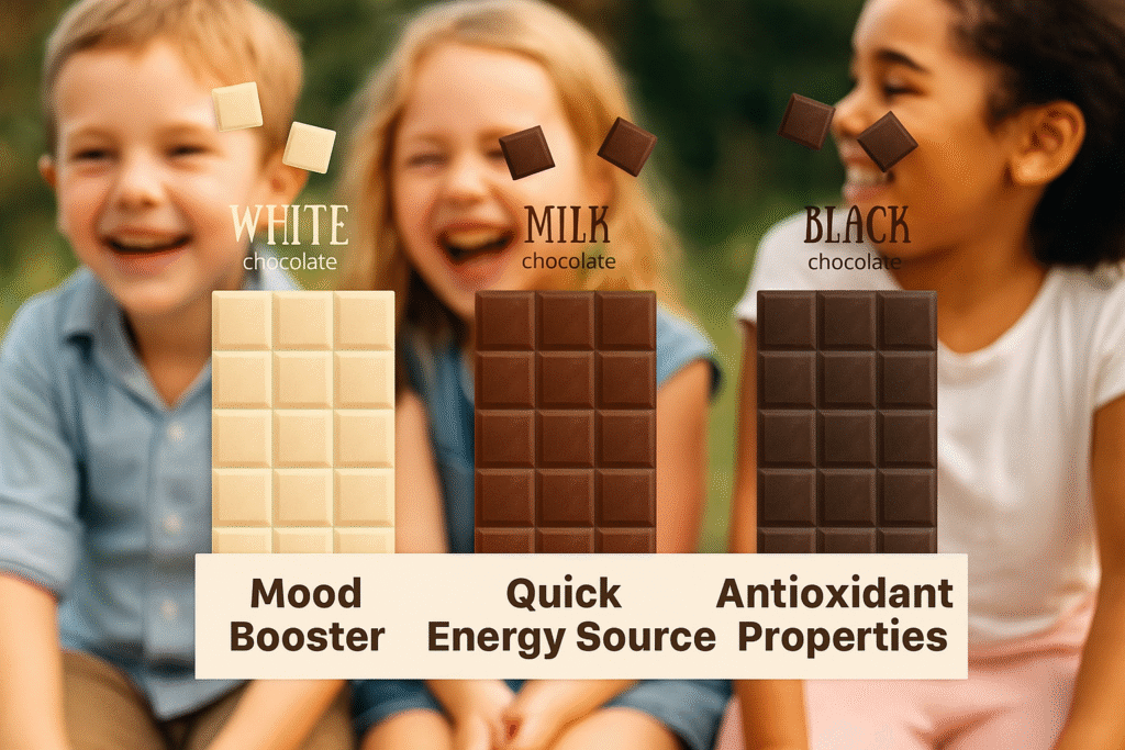 Milk Chocolate vs White Chocolate vs Dark Chocolate Compound