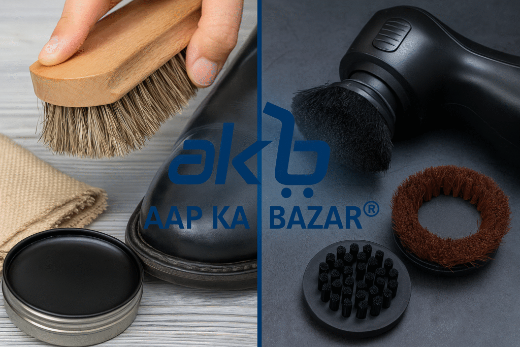 Shoe shiners and shoe polish