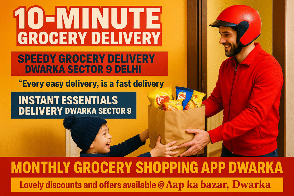 Happy Convenience: 10-Minute Grocery Delivery Dwarka Sector 9