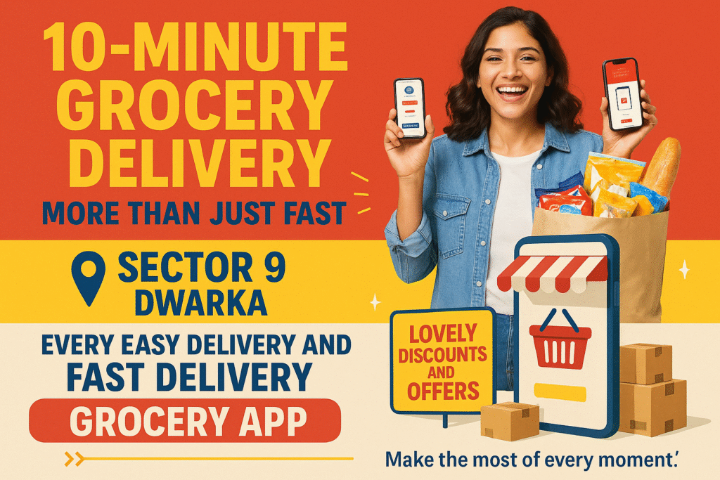10-Minute Delivery Service Dwarka Sector 9 Delhi
