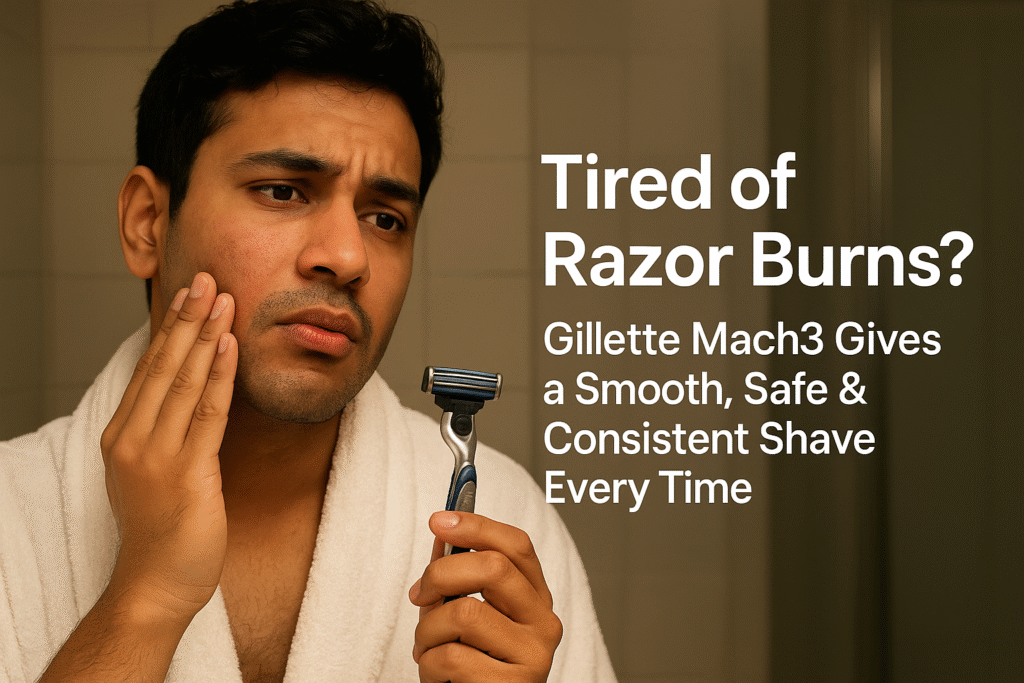 Tired of Razor Burns? Gillette Mach3 Gives a Safe, Smooth Shave Every Time!