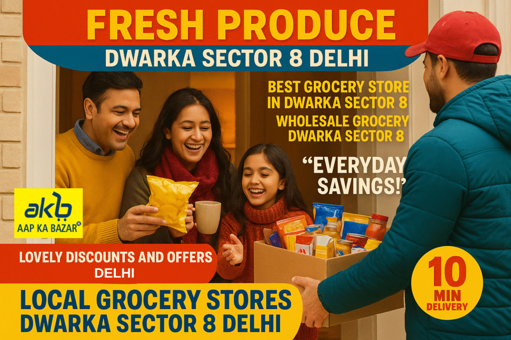 Quick delivery app Dwarka sector 8