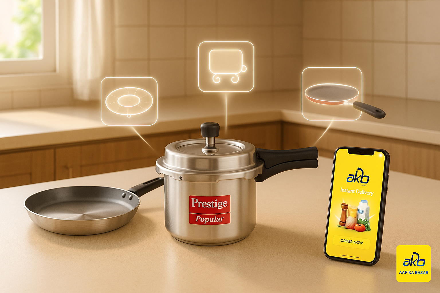 Modern Indian Kitchen Scene