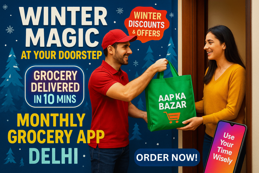 Winter Magic: 10 Min Grocery Delivery App in Delhi Bliss