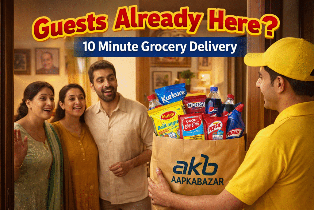 10 minute grocery delivery when guests already here
