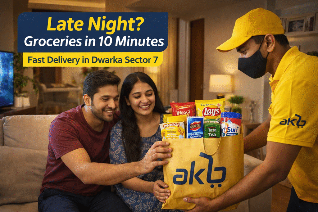 Quick Delivery App Dwarka at late night