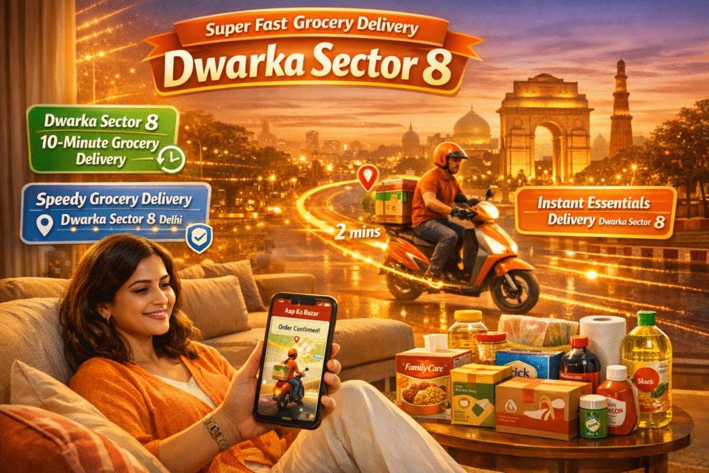 Instant Essentials Delivery Dwarka Sector 8