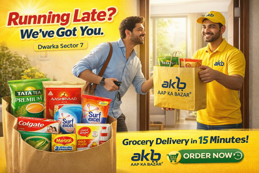 Dwarka Sector 7 grocery delivery in 15 minutes