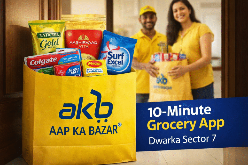 Dwarka Sector 7 10 minute grocery app