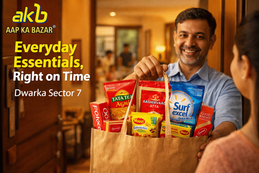 Dwarka Sector 7 everyday essentials right on time