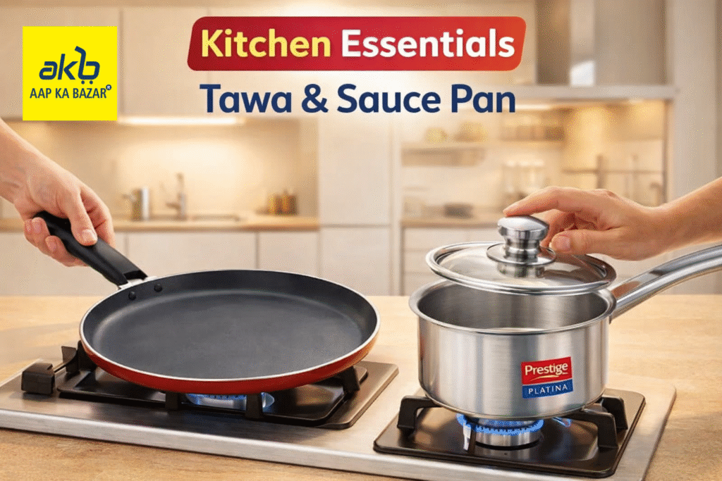 Tawa and sauce pan