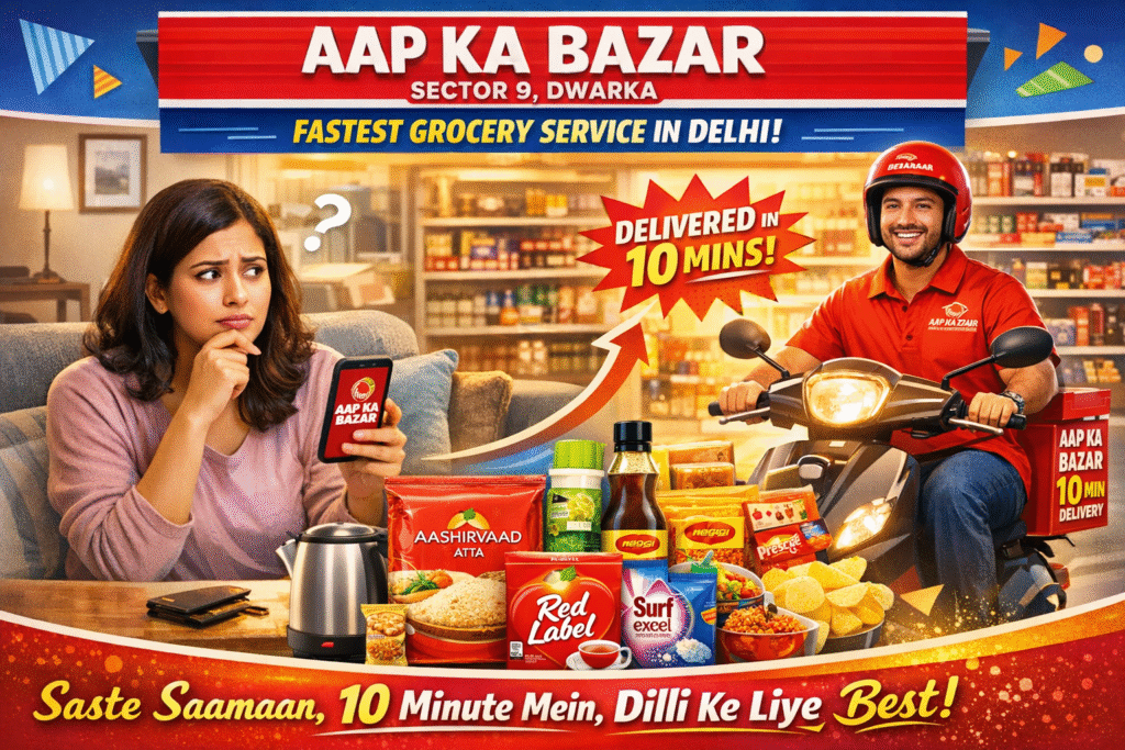 10-Minute Grocery Delivery Dwarka Sector 9