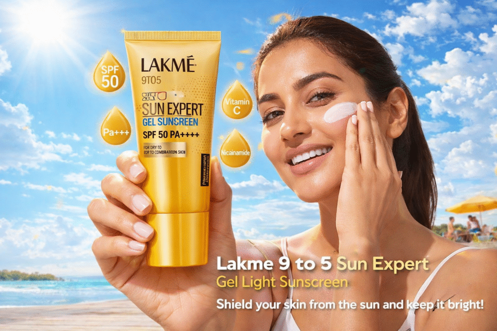  lakme 9 to 5 sun expert gel light sunscreen