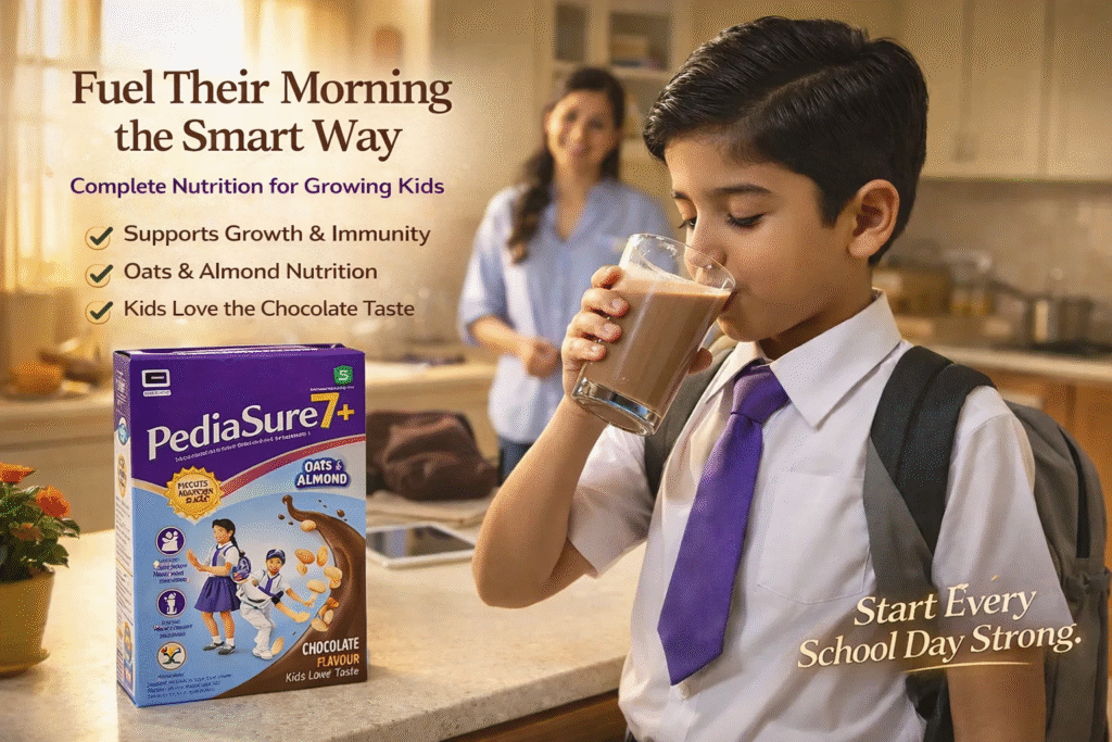 How Does PediaSure 7+ Oats & Almond Chocolate Drink Help Active Kids Stay Strong?