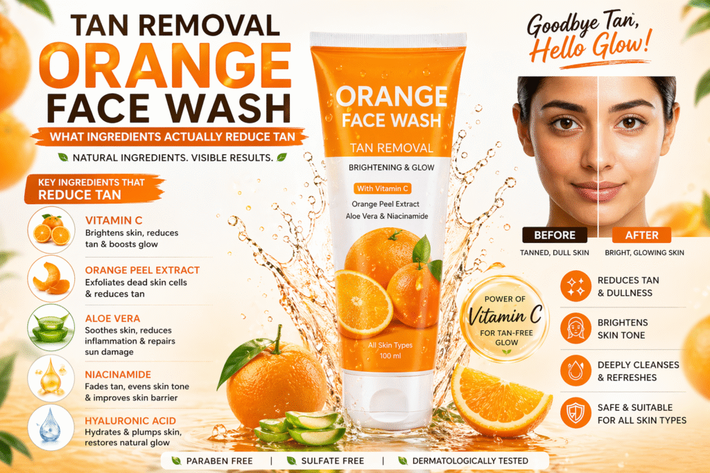 Tan Removal Orange Face Wash