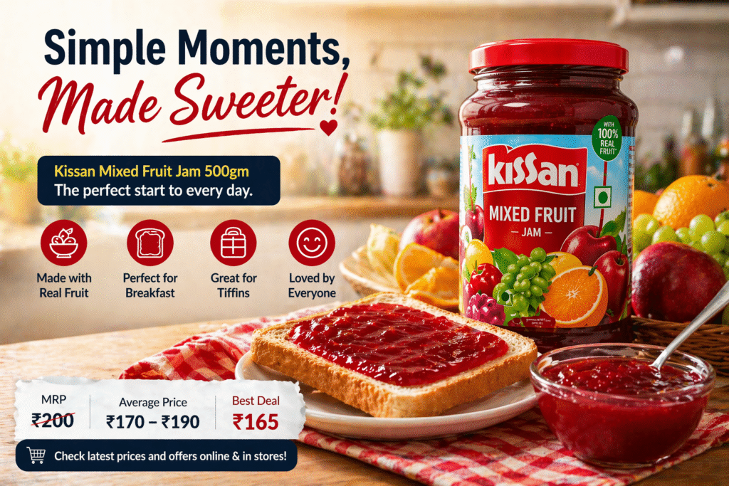 Kissan Jam 500gm Price Today in India (Latest 2026)