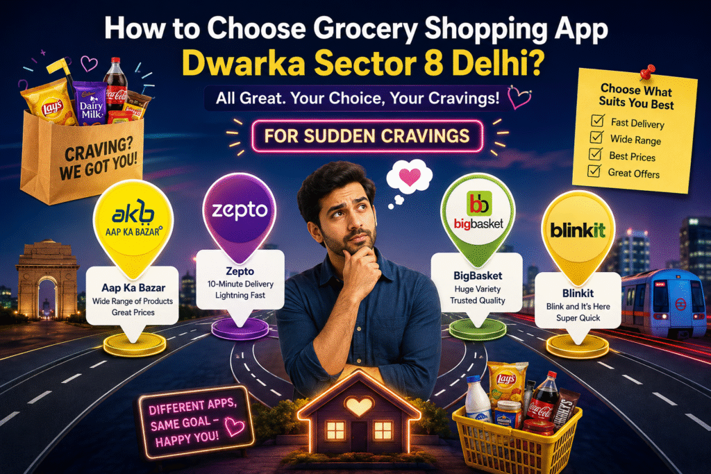 How to Choose Grocery Shopping App Dwarka Sector 8 Delhi?