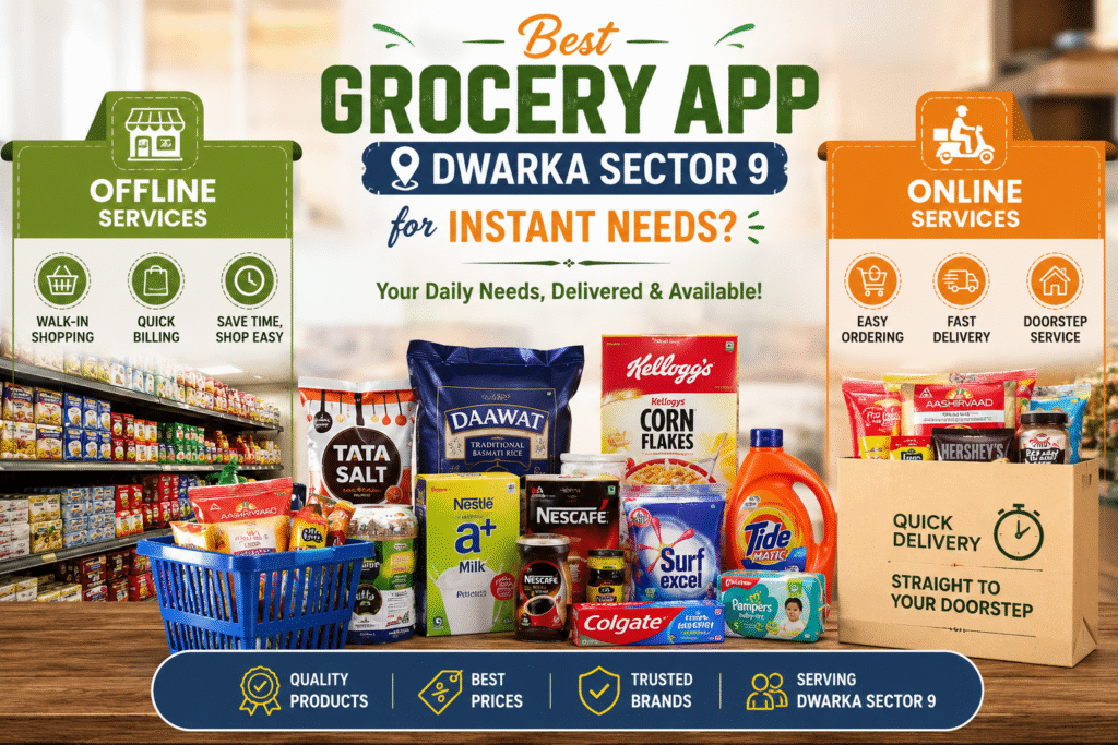 Best grocery app Dwarka Sector 9