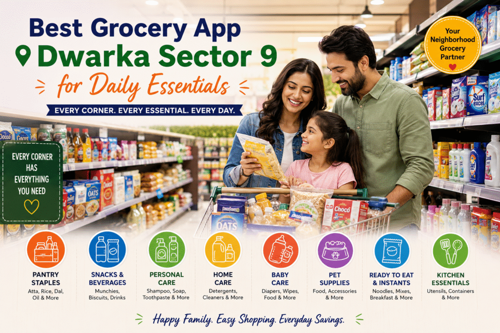Best Grocery App Dwarka Sector 9 for Instant Needs?