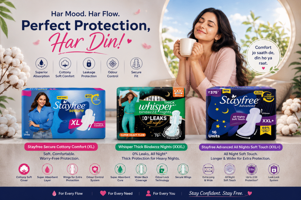 Best Sanitary Pads in india for Comfortable & Stress-Free Periods