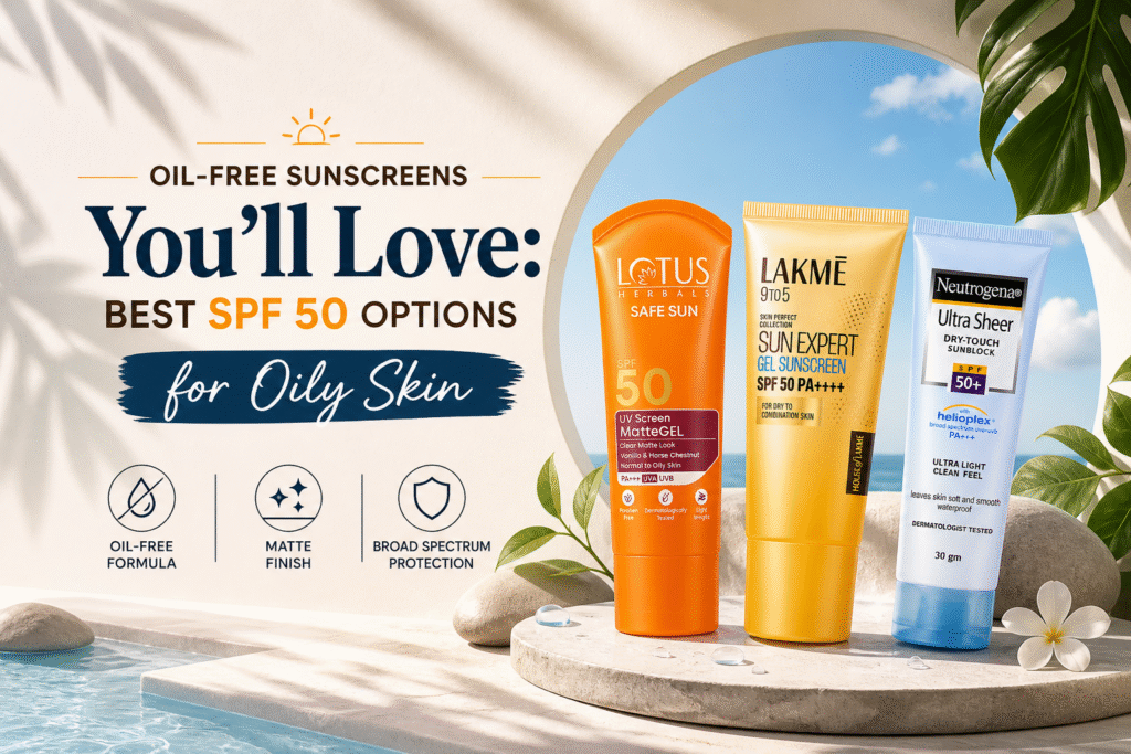 Oil-Free Sunscreens You’ll Love: Best SPF 50 Options for Oily Skin