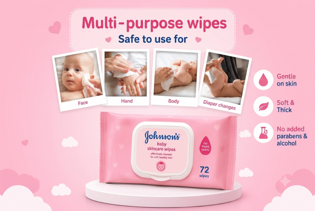 Johnson’s Baby Skincare Wipes: safe, soft & gentle for your baby