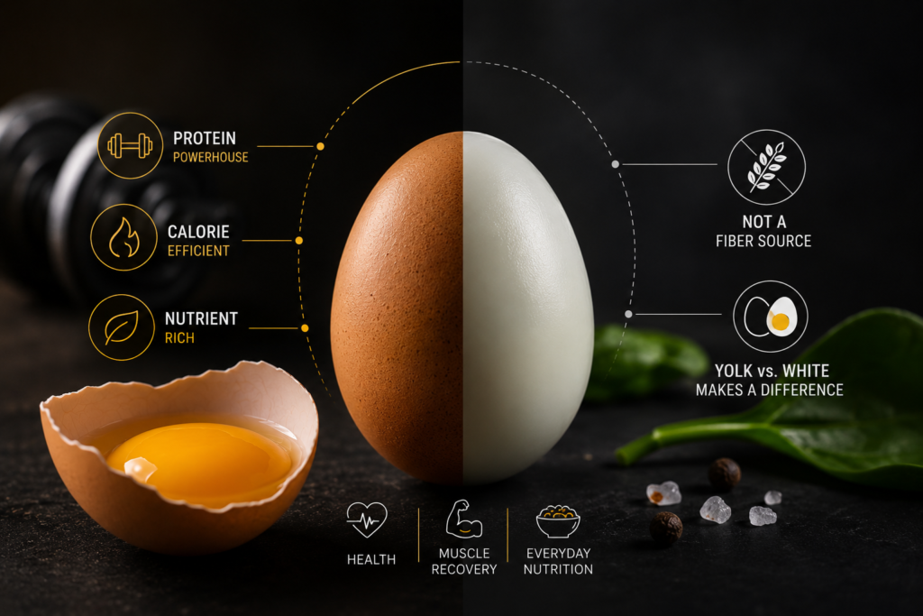 Comparison of eggs with chicken, yogurt, and lentils for protein content