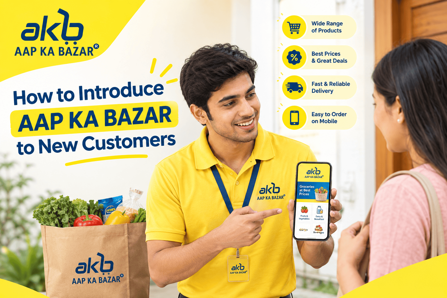 How to introduce AAP KA BAZAR to new customers and build lasting customer relationships through simple steps.