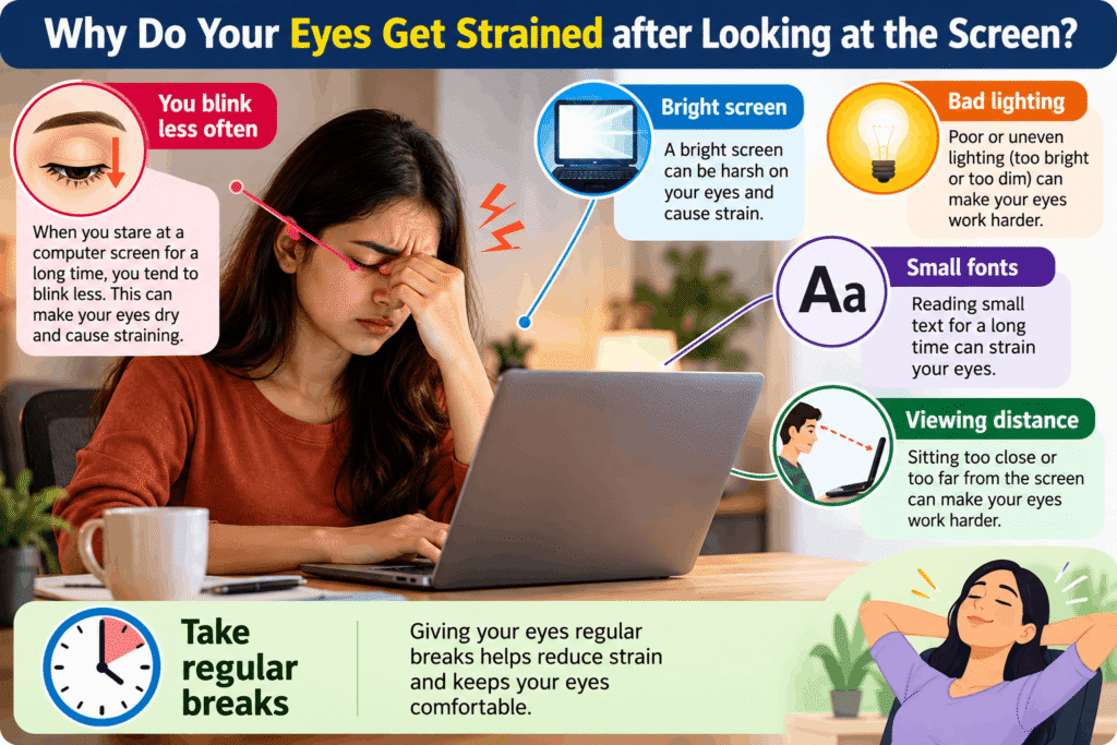 Why Do Your Eyes Get Strained after Looking at the Screen?
