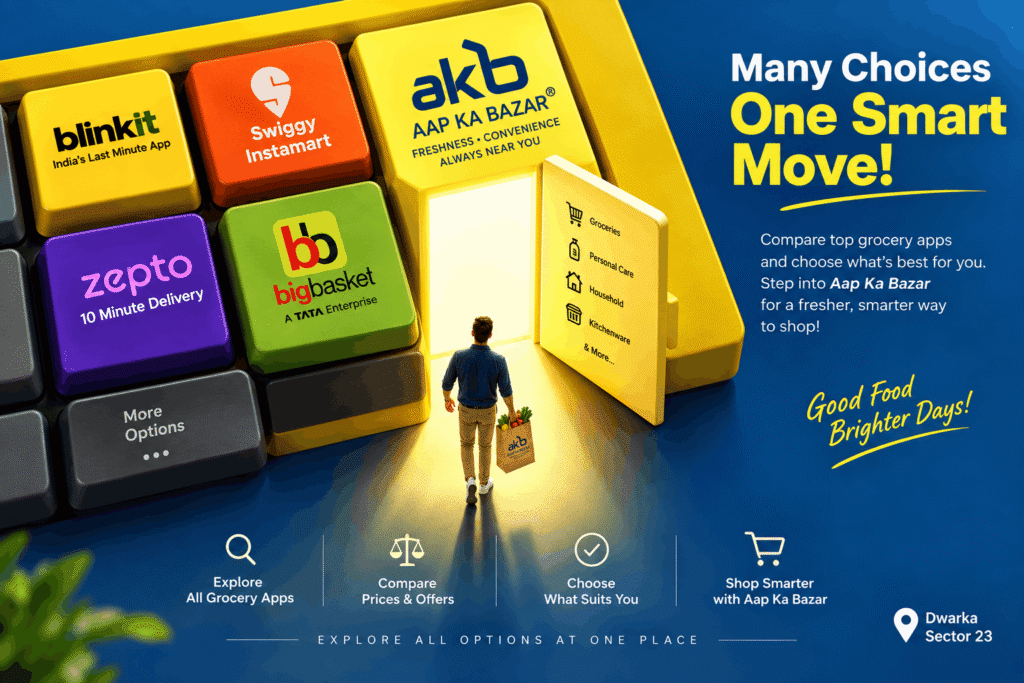 Quick Grocery Delivery in Dwarka Sector 23:Compare the Best Services