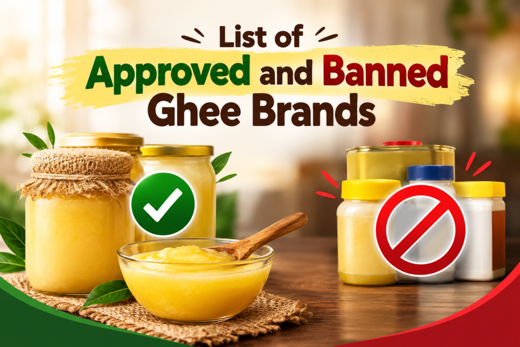 Complete List of 19 Banned Ghee Brands: Found Unsafe for Human Consumption
