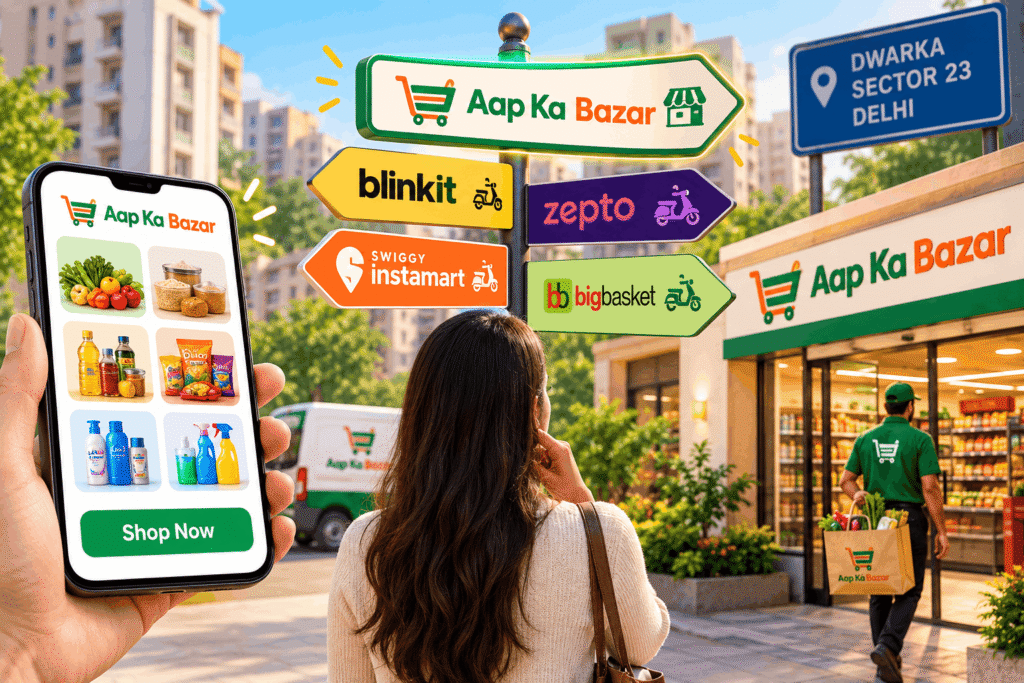 Top Grocery Delivery Apps Dwarka Sector 23