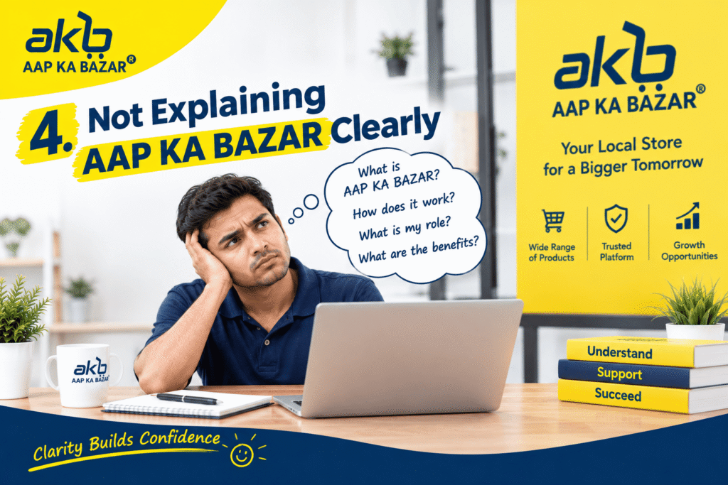 4. Not Explaining AAP KA BAZAR Clearly