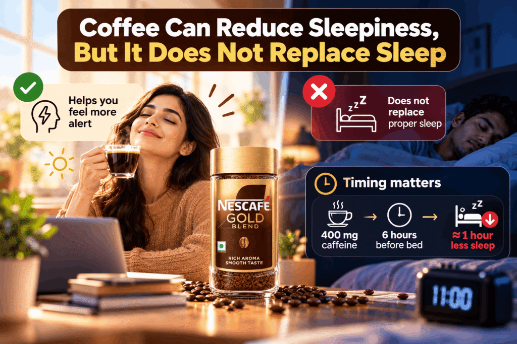 Coffee Can Reduce Sleepiness, But It Does Not Replace Sleep