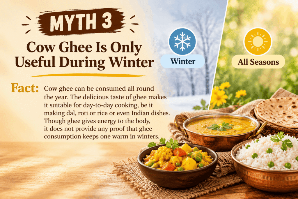 Cow Ghee Is Only Useful During Winter