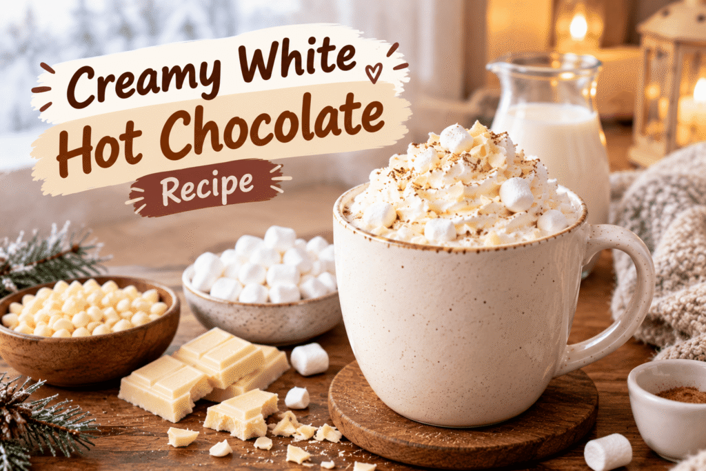2. Creamy White Hot Chocolate Recipe