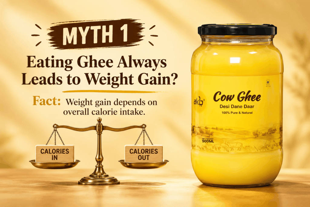 Eating Ghee Always Leads to Weight Gain