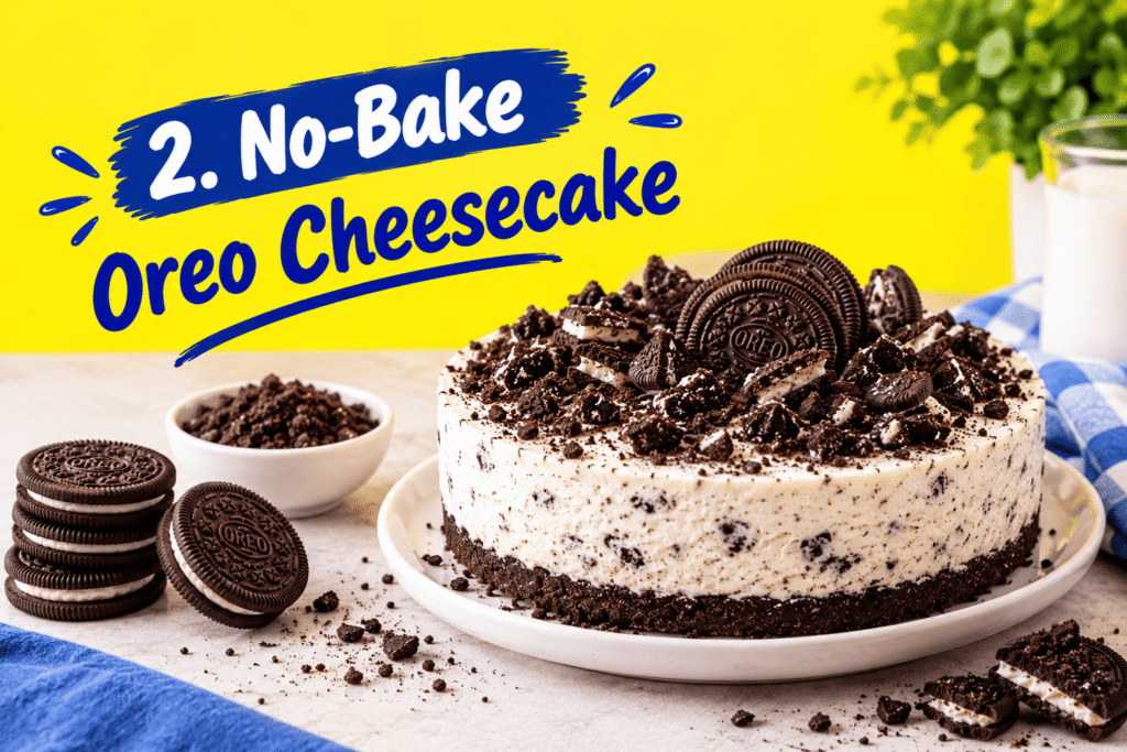 2. No-Bake Oreo Cheesecake