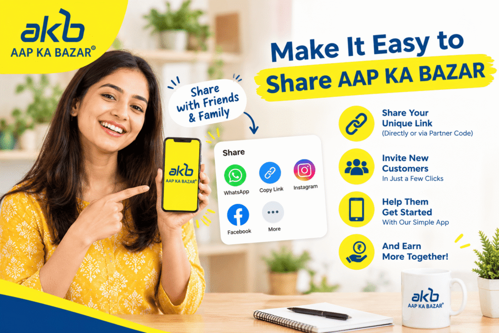3. Make It Easy to Share AAP KA BAZAR