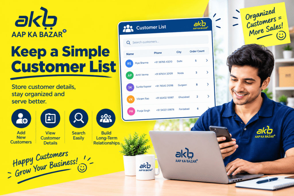 1. Keep a Simple Customer List